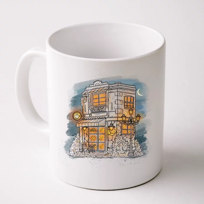 Cafe Night Front & Back Coffee Mug