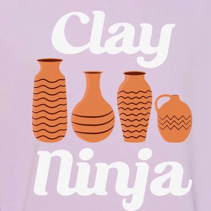 Clay Ninja Ceramic Funny Pottery Garment-Dyed Sweatshirt