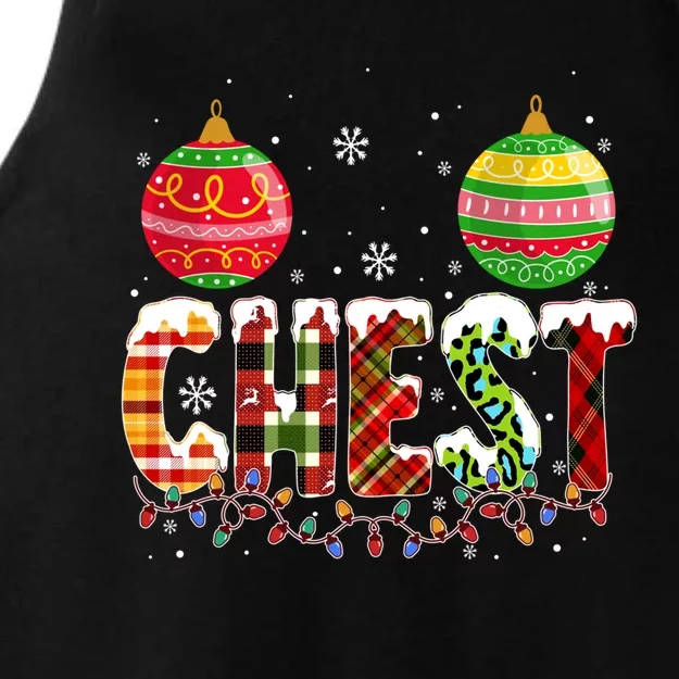 Chest Nuts Christmas Matching Couple Chestnuts Gift Ladies Tri-Blend Wicking Tank