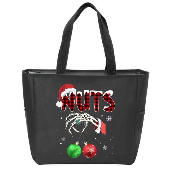 Chest Nuts Christmas Funny Xmas Couples Zip Tote Bag