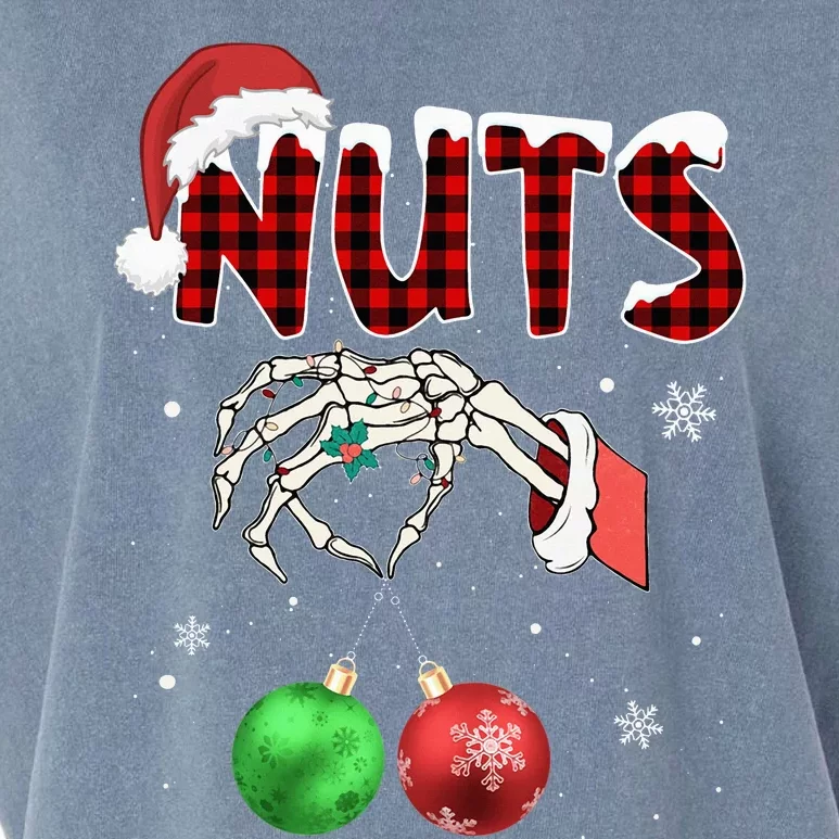 Chest Nuts Christmas Funny Xmas Couples Garment-Dyed Women's Muscle Tee