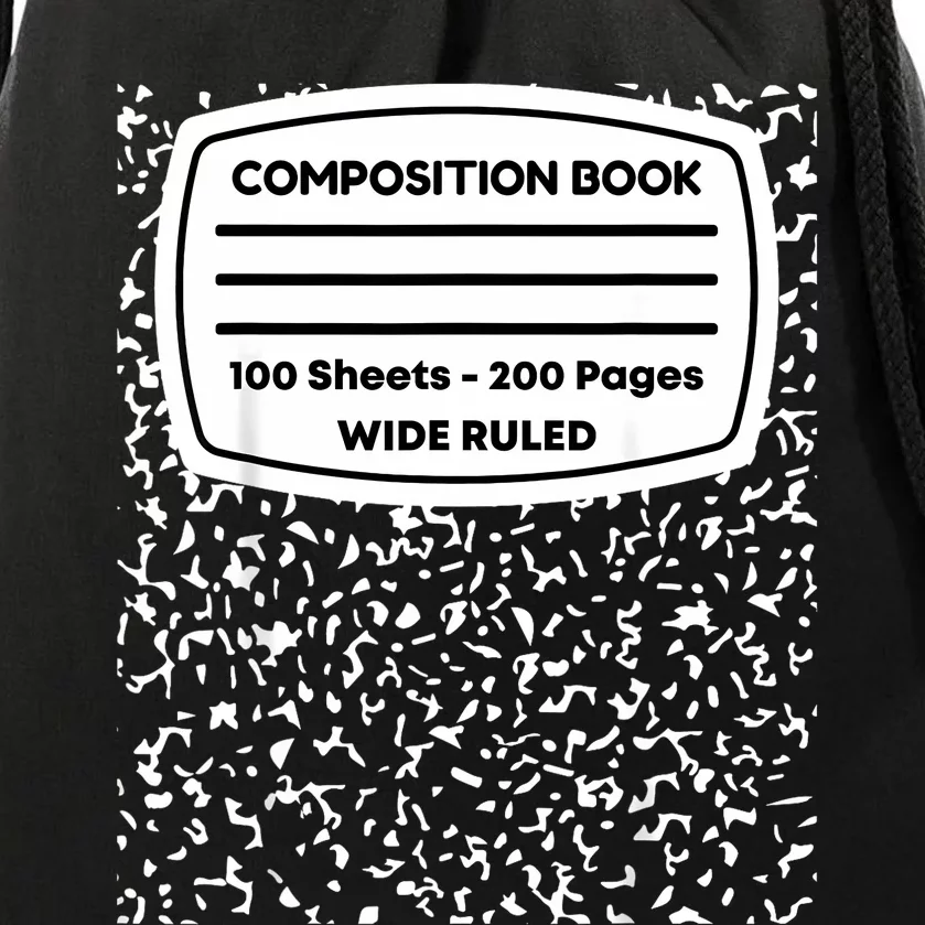 Composition Notebook Costume Matching Group Halloween Drawstring Bag