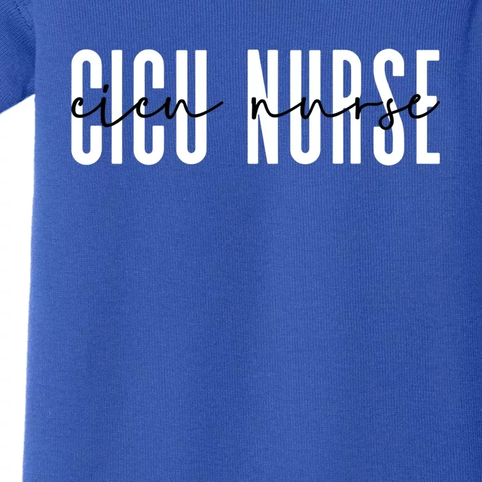 Cicu Nurse Cardiovascular Pediatric Cardiac Icu Nurse Gift Baby Bodysuit