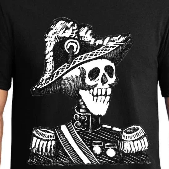 Calaca Naval Capitan Cool Gift Mexico Skeleton Style Gift Pajama Set