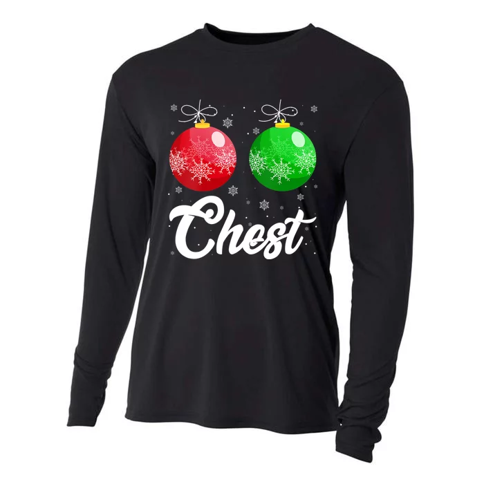 Chest Nuts Christmas Matching Couple Chestnuts Xmas Pajamas Cooling Performance Long Sleeve Crew