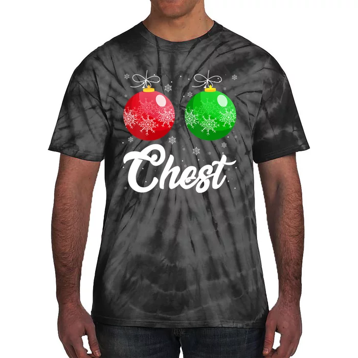 Chest Nuts Christmas Matching Couple Chestnuts Xmas Pajamas Tie-Dye T-Shirt