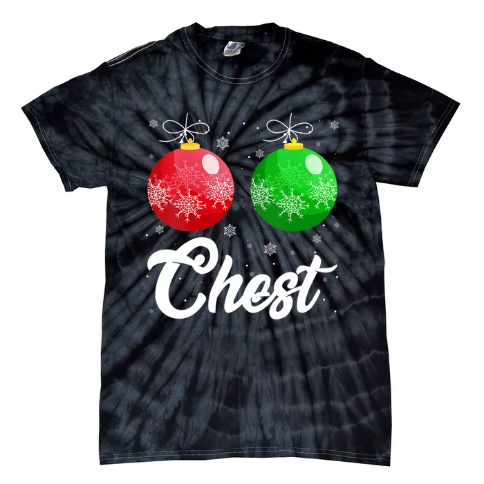 Chest Nuts Christmas Matching Couple Chestnuts Xmas Pajamas Tie-Dye T-Shirt