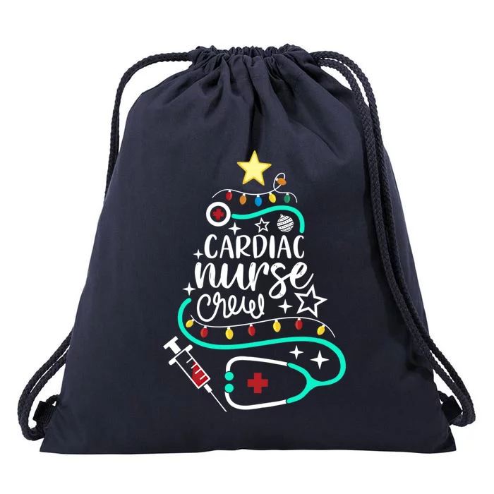 Cardiac Nurse Crew Gift Merry Christmas Cardiology Nursing Gift Drawstring Bag