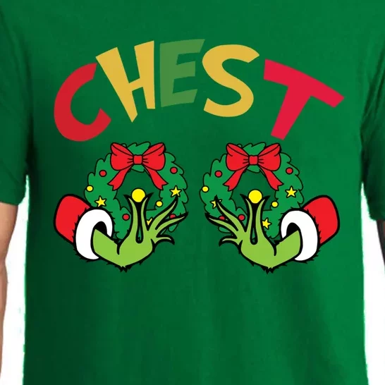 Chest Nuts Couples Matching Chestnuts Chest Funny Christmas Funny Gift Pajama Set