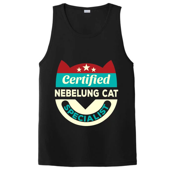 Certified Nebelung Cat Specialist Cat Mom Funny Cat Dad Performance Tank