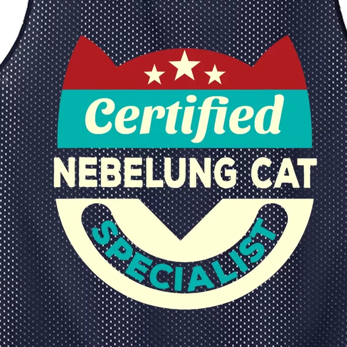 Certified Nebelung Cat Specialist Cat Mom Funny Cat Dad Mesh Reversible Basketball Jersey Tank