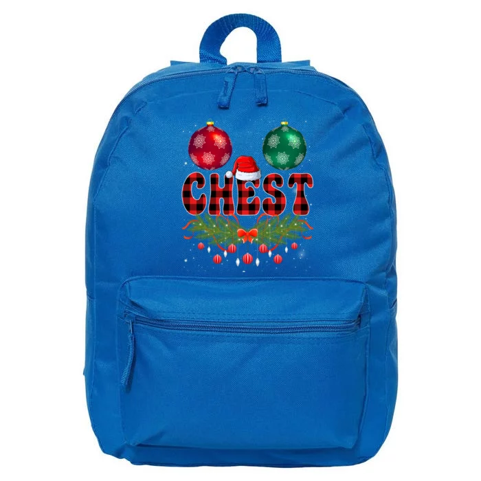 Chest Nuts Christmas Funny Matching Couple Chestnuts Xmas Meaningful Gift 16 in Basic Backpack