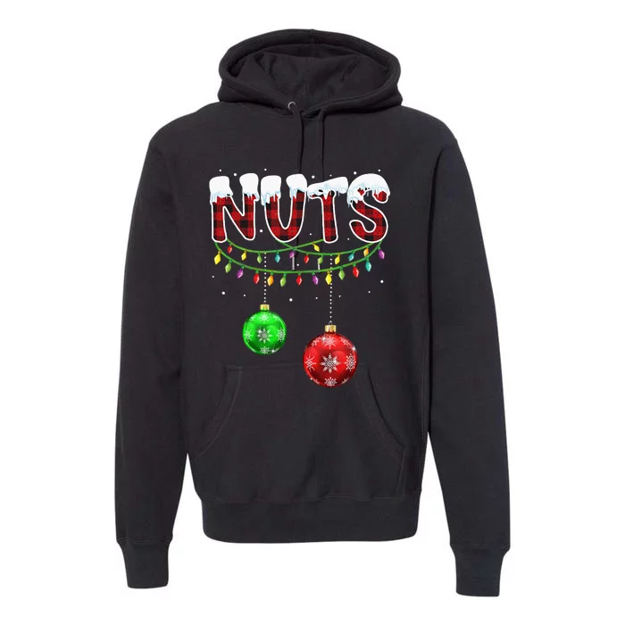 Chest Nuts Christmas Matching Couple Chestnuts Premium Hoodie