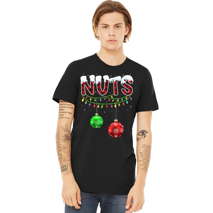 Chest Nuts Christmas Matching Couple Chestnuts Premium T-Shirt