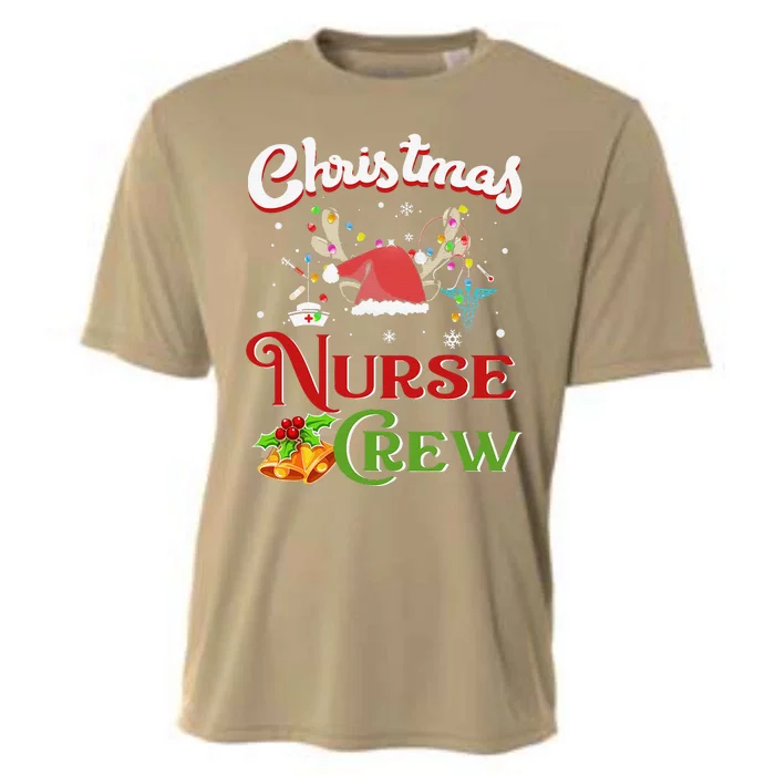 Christmas Nurse Crew Funny Reindeer Nursing Xmas Party Gifts Cooling Performance Crew T-Shirt