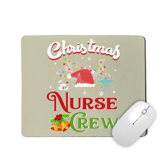 Christmas Nurse Crew Funny Reindeer Nursing Xmas Party Gifts Mousepad