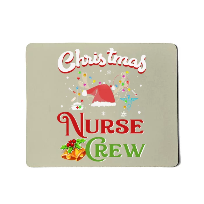 Christmas Nurse Crew Funny Reindeer Nursing Xmas Party Gifts Mousepad