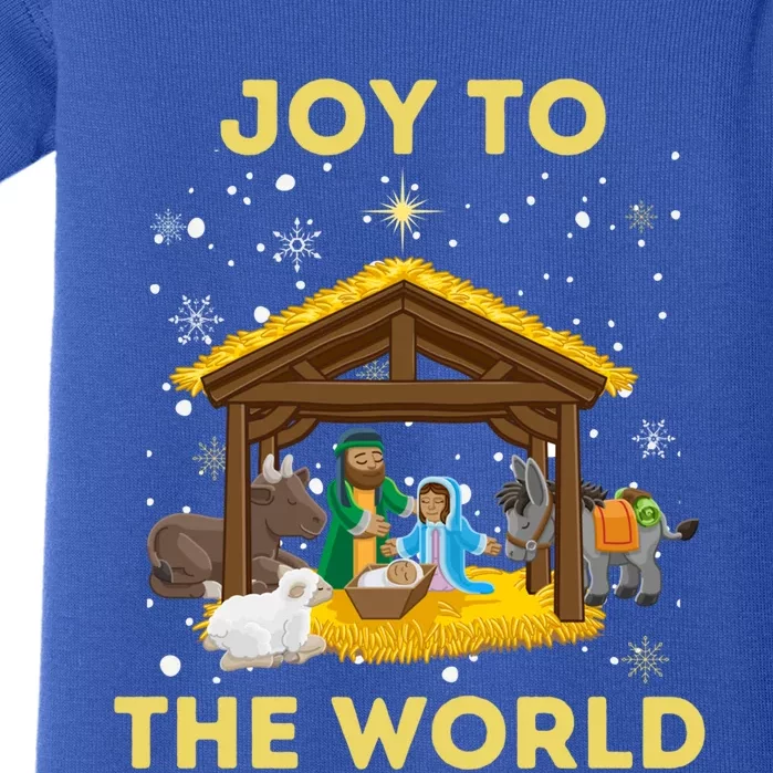 Christmas Nativity Christian Birth Of Jesus Joy To The World Meaningful Gift Baby Bodysuit