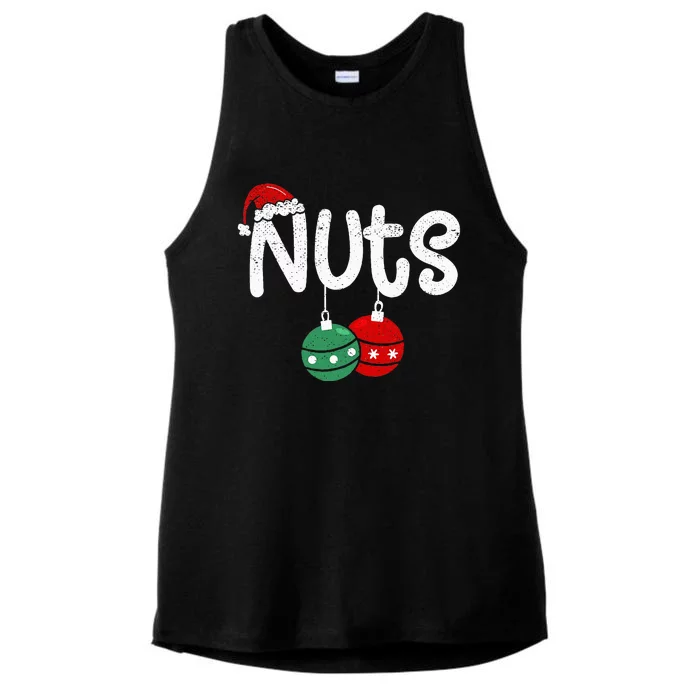 Chest Nuts Couple Christmas Pajama Chestnuts Xmas Gift Ladies Tri-Blend Wicking Tank