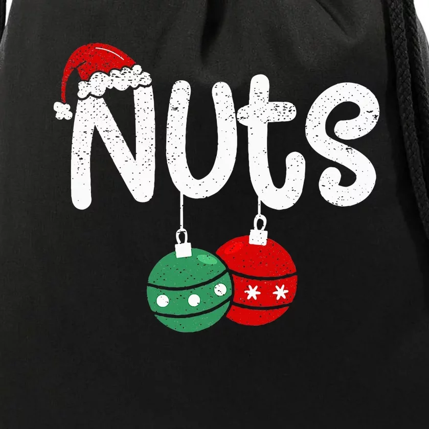 Chest Nuts Couple Christmas Pajama Chestnuts Xmas Gift Drawstring Bag