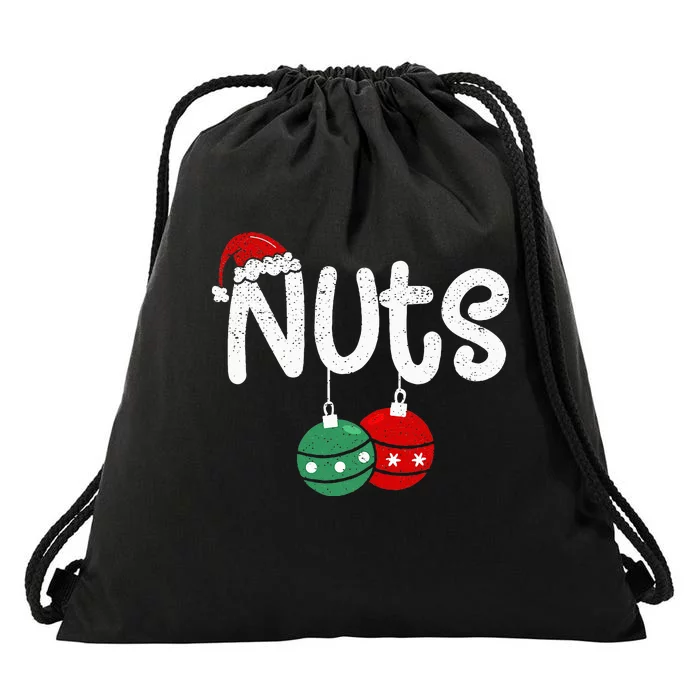 Chest Nuts Couple Christmas Pajama Chestnuts Xmas Gift Drawstring Bag