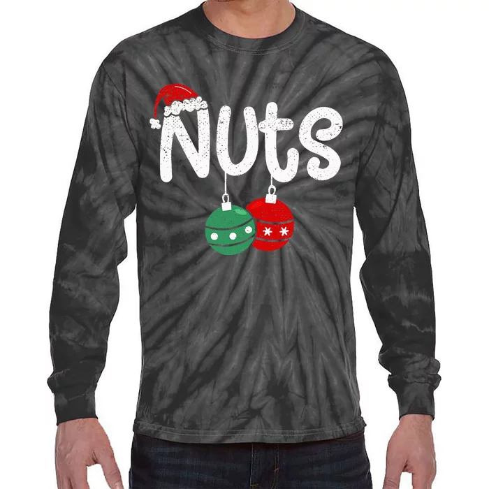 Chest Nuts Couple Christmas Pajama Chestnuts Xmas Gift Tie-Dye Long Sleeve Shirt