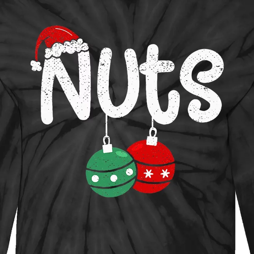 Chest Nuts Couple Christmas Pajama Chestnuts Xmas Gift Tie-Dye Long Sleeve Shirt