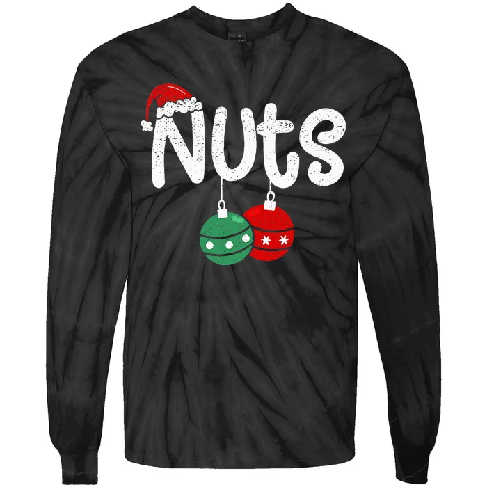 Chest Nuts Couple Christmas Pajama Chestnuts Xmas Gift Tie-Dye Long Sleeve Shirt