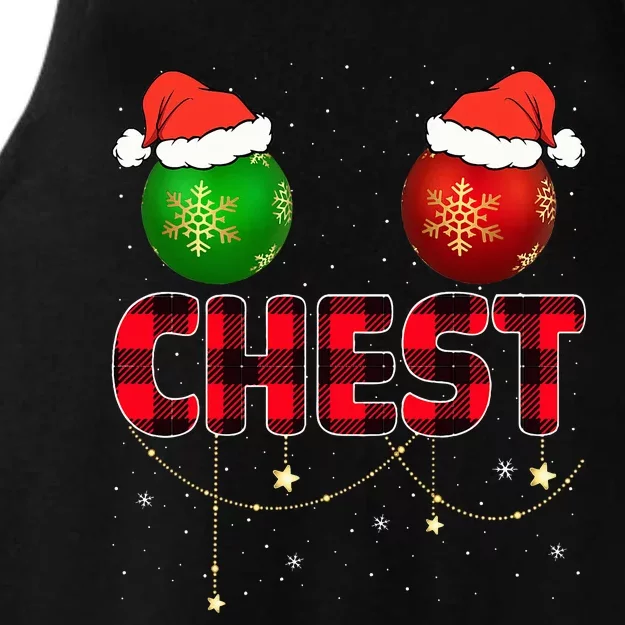 Chest Nuts Couples Matching Xmas Chestnuts Christmas Couples Ladies Tri-Blend Wicking Tank