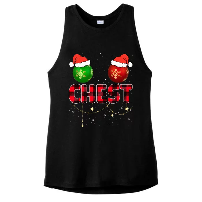 Chest Nuts Couples Matching Xmas Chestnuts Christmas Couples Ladies Tri-Blend Wicking Tank