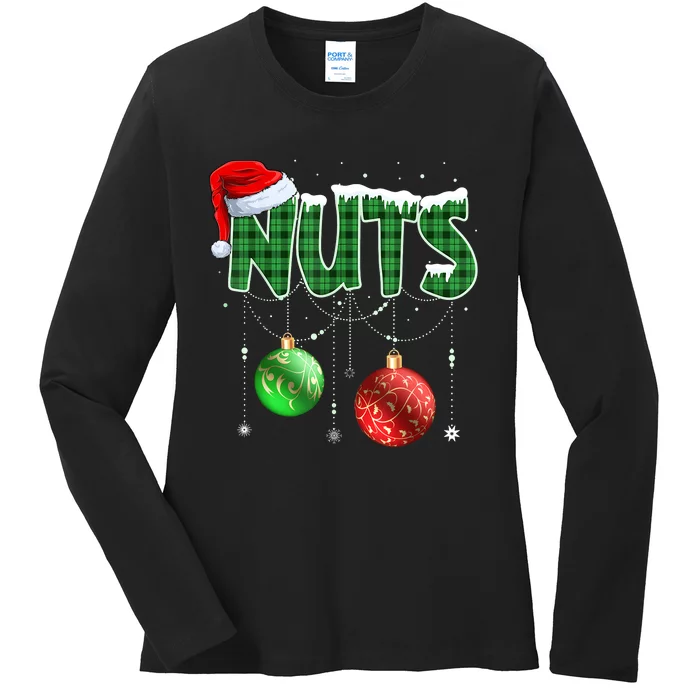 Chest Nuts Christmas Matching Couple Chestnuts Ladies Long Sleeve Shirt