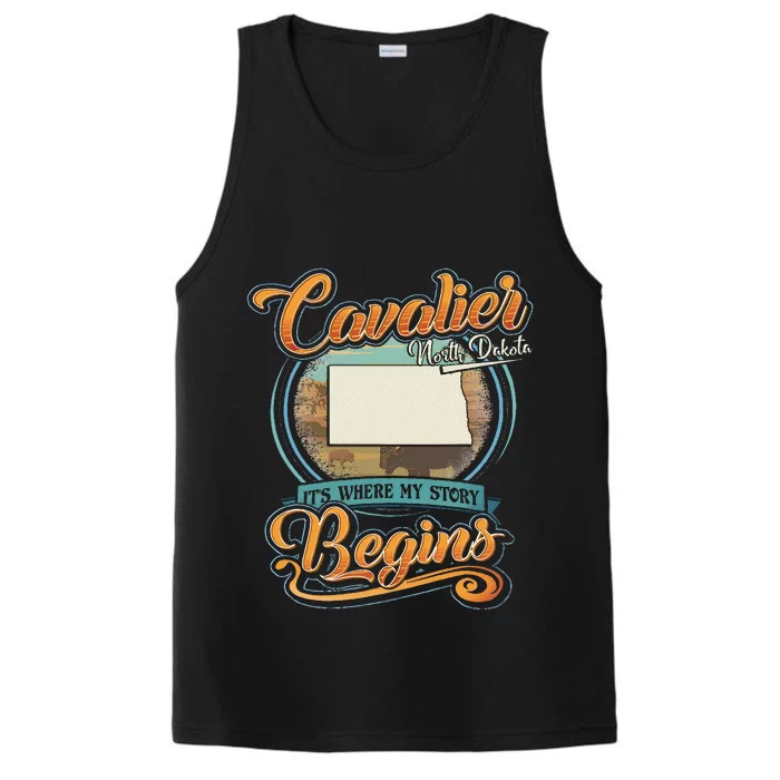 Cavalier North Dakota Hometown Where My Story Begins Performance Tank