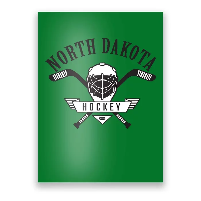 Classic North Dakota Hockey Poster