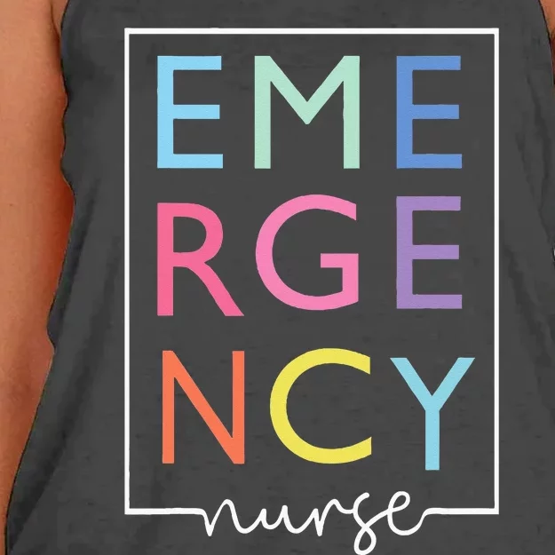 Cool Nurse Emergency Department Emergency Nursing Room Women's Knotted Racerback Tank