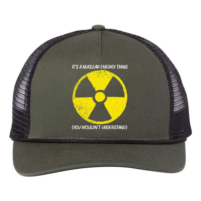 Cool Nuclear Energy Nuclear Power Plant Retro Rope Trucker Hat Cap