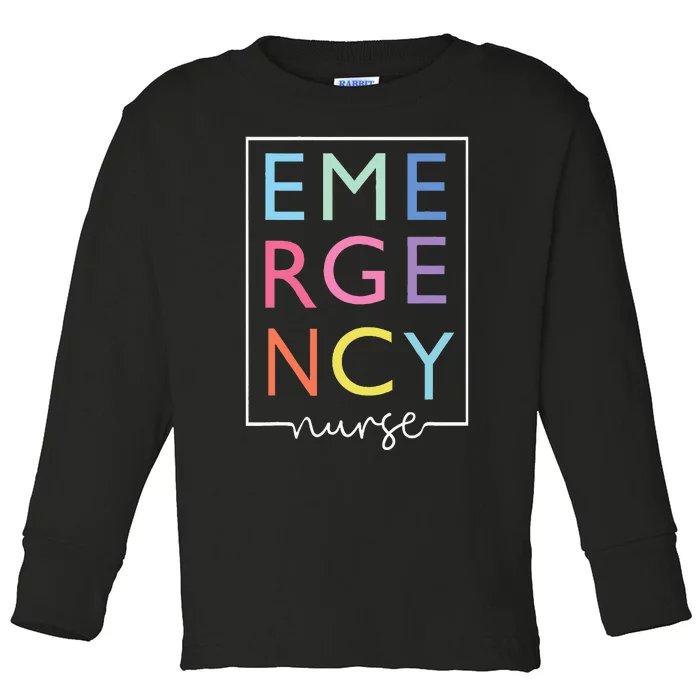 Cool Nurse Emergency Department Emergency Nursing Room Toddler Long Sleeve Shirt