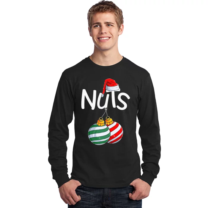 Chest Nuts Funny Matching Chestnuts Christmas Couples Nuts Long Sleeve Shirt