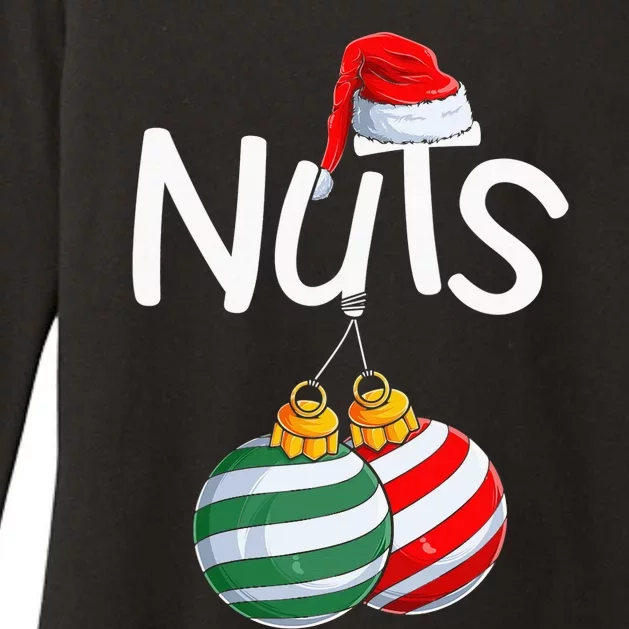 Chest Nuts Funny Matching Chestnuts Christmas Couples Nuts Womens CVC Long Sleeve Shirt