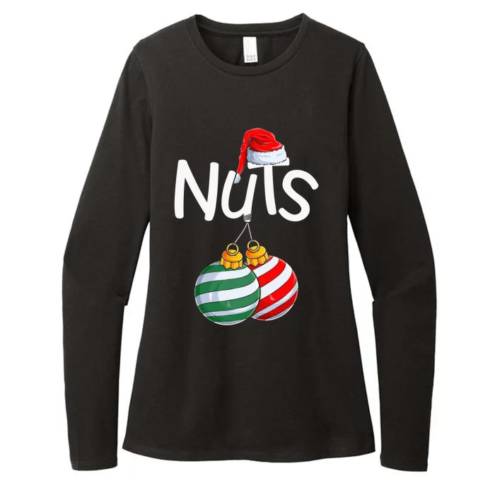 Chest Nuts Funny Matching Chestnuts Christmas Couples Nuts Womens CVC Long Sleeve Shirt