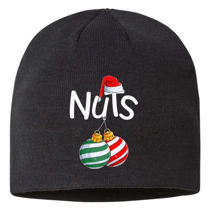 Chest Nuts Funny Matching Chestnuts Christmas Couples Nuts 8 1/2in Sustainable Knit Beanie