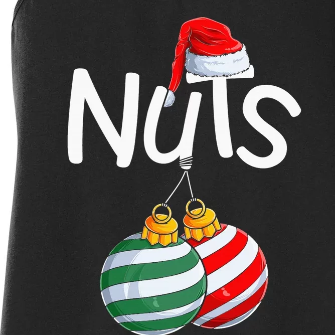 Chest Nuts Funny Matching Chestnuts Christmas Couples Nuts Women's Racerback Tank