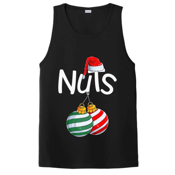 Chest Nuts Funny Matching Chestnuts Christmas Couples Nuts Performance Tank