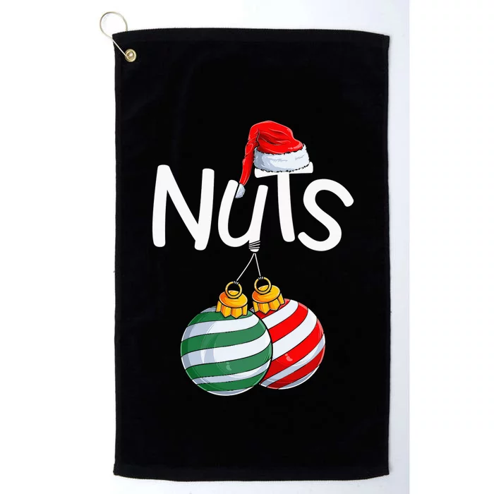 Chest Nuts Funny Matching Chestnuts Christmas Couples Nuts Platinum Collection Golf Towel