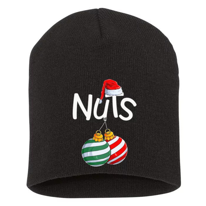 Chest Nuts Funny Matching Chestnuts Christmas Couples Nuts Short Acrylic Beanie