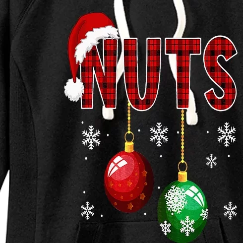 Chest Nuts Funny Matching Chestnuts Christmas Couples Nuts Women's Fleece Hoodie