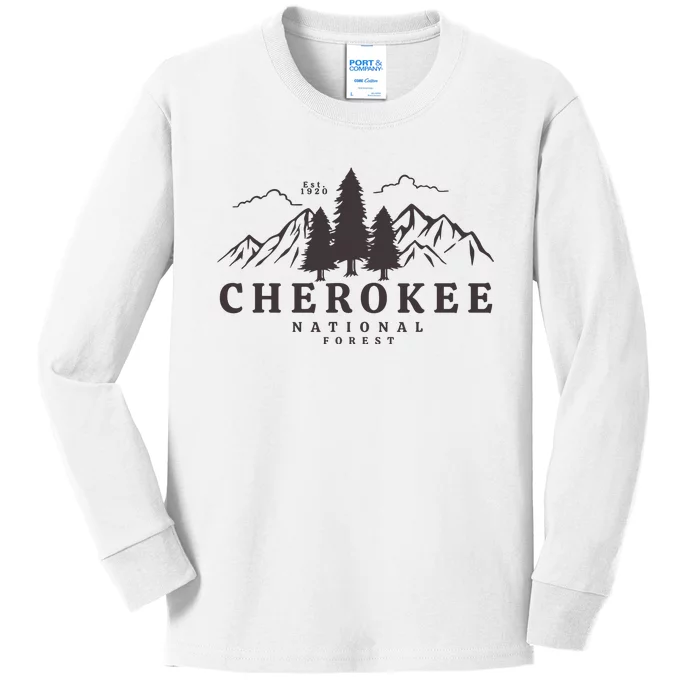 Cherokee National Forest Kids Long Sleeve Shirt