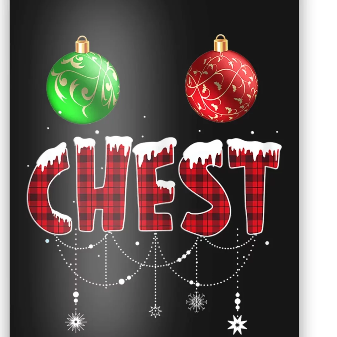 Chest Nuts Funny Matching Chestnuts Christmas Couples Nuts Poster