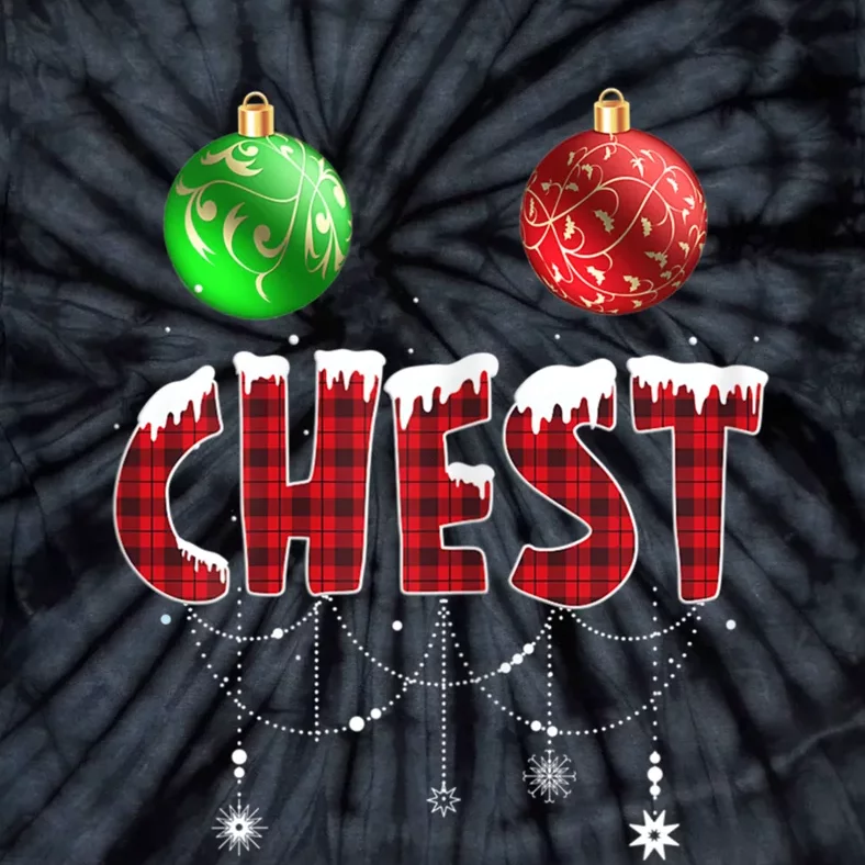 Chest Nuts Funny Matching Chestnuts Christmas Couples Nuts Tie-Dye T-Shirt