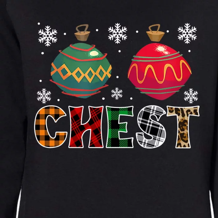 Chest Nuts Funny Matching Chestnuts Christmas Couples Chest Gift Womens California Wash Sweatshirt