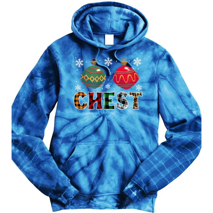 Chest Nuts Funny Matching Chestnuts Christmas Couples Chest Gift Tie Dye Hoodie